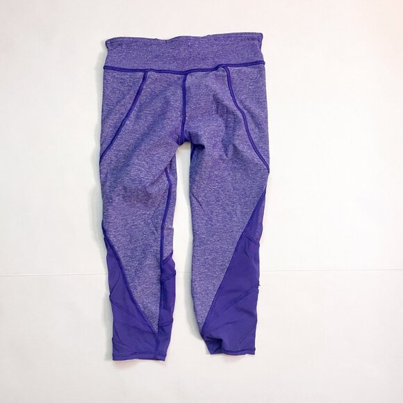 Ivivva Cropped Purple Leggings, Size 12 - Picture 1 of 4